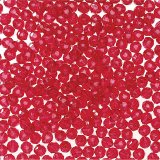 4MM FACETED BEADS XMAS RED 140