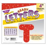 RED SPARKLE 4" CASUAL LETTER