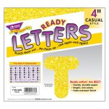 LETTER YELL. SPARKLE 4" CASUAL