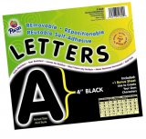 READY LETTERS 4'' BLACK ADHESIVE