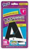 LETTERS 4" BLACK & WHITE 180CT