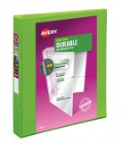 AVERY DURABLE VIEW BINDER BRIGHT GREEN 1"
