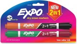 EXPO DUAL END MARKERS 2CT 4COLORS