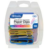 VYNIL PAPER CLIPS JUMBO 100CT