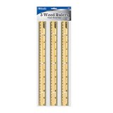 12'' WOODEN RULERS 3 PACK