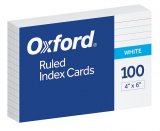 100 INDEX CARD 4" X 6"