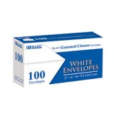 #6 WHITE ENVELOPES GUMMED 100C