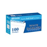 WHITE 100 ENVELOPES SELF-SEAL