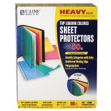 SHEET PROTECTORS ASSTORTED COLOR 50CT