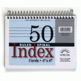 SPIRAL INDEX CARD 4X6 50 CT