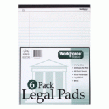 6 PACK LEGAL PADS WHITE