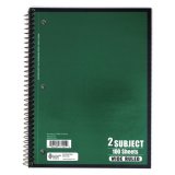 NORCOM NOTEBOOK 2-SUB WIRE BOUND WIDE RULED 10.5X8