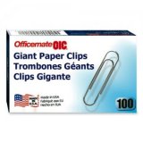 METAL PAPER CLIPS GIANT 100CT