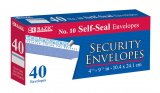 #10 ENVEL SECUR SELF-SEAL 40CT