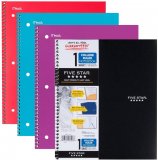 5 STAR NOTEBOOK 3 SUB COL RULED BRIGHT