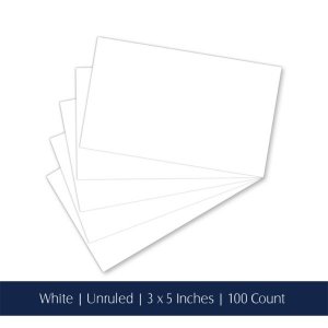 INDEX CARD 3" x 5" UNRULED