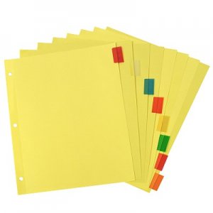 INDEX DIVIDERS 8 COLOR TABS