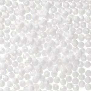4MM FACETED BEADS WHITE 140PCS