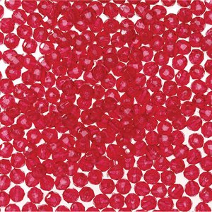 4MM FACETED BEADS XMAS RED 140