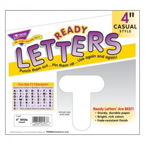 READY LETTERS  CASUAL 4''WHITE