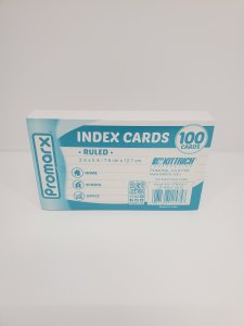 PMX INDEX CARDS WHT RULED 3X5