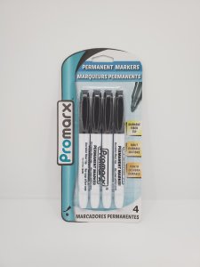 PMX PERMANENT MARKERS 4CT BLK