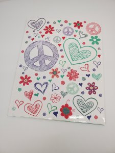 TWO POCKET PORTF PEACE & LOVE