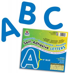 READY LETTERS 4'' BLUE ADHESIVE