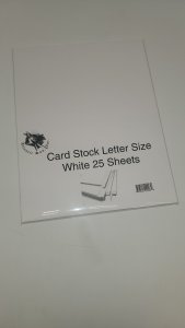 WHITE CARD STOCK 8.5x11 90# 25CT