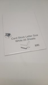 WHITE CARD STOCK 8.5x11 90# 25CT