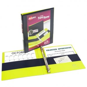 AVERY 2-TONE DURABLE VIEW BINDER .5"