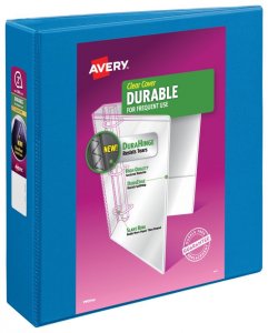 AVERY DURABLE VIEW BINDER BRIGHT BLUE 2"