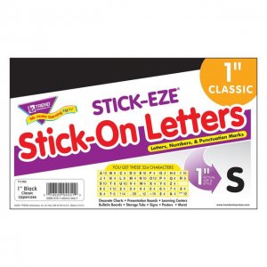 STICK LETTERS BLACK 1''