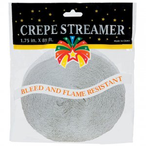 CREPE STREAMER WHITE 81FT