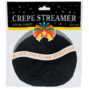 CREPE STREAMER BLACK 81FT