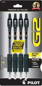 G2 PEN BLACK EXT FINE 4CT