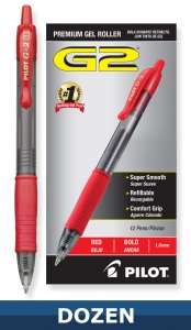 DZ G2 GEL RED BOLD 1.0MM