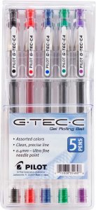 5 PENS G TEC C GEL ROLLING BAL