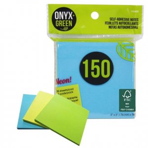 NEON SELF ADHESIVE NOTES 150CT