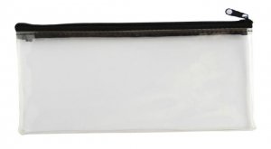 PENCIL POUCH PVC CLEAR 13" X 5"