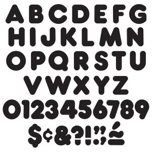 BLACK 3" CASUAL READY LETTERS