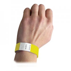 SECURITY WRISTBAND YELLOW 100CT