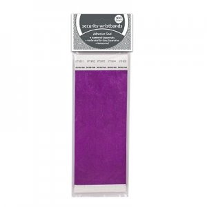 SECURITY WRISTBANDS PURPLE 100 CT