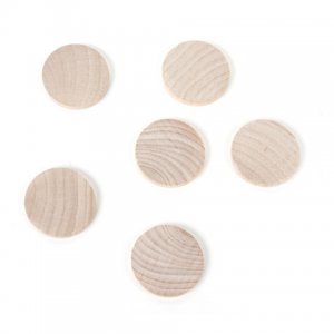 6 CRAFT WOOD CIRCLE 1 1/2" X 3/16"