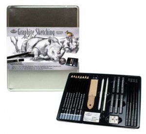 GRAPHITE SKETCHING MEDIUM TIN 25PC