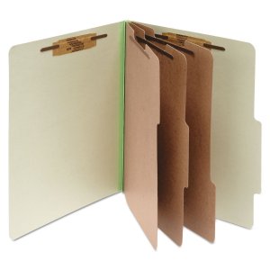 PARTITION FOLDER 3 GREEN LEGAL 10CT BOX