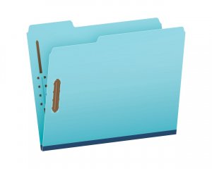 PRESSBOARD FOLDER LTR BLUE 2 FAST 25CT BOX