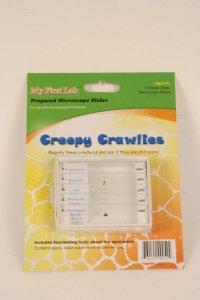 CREEPY CRAWLIES 5PC  MICROSCOPE SLIDE SET