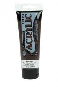 ESSENTIALS ACRYLIC RAW UMBER 4OZ