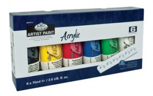 ACRYLIC PAINT 6 PACK 75-ML